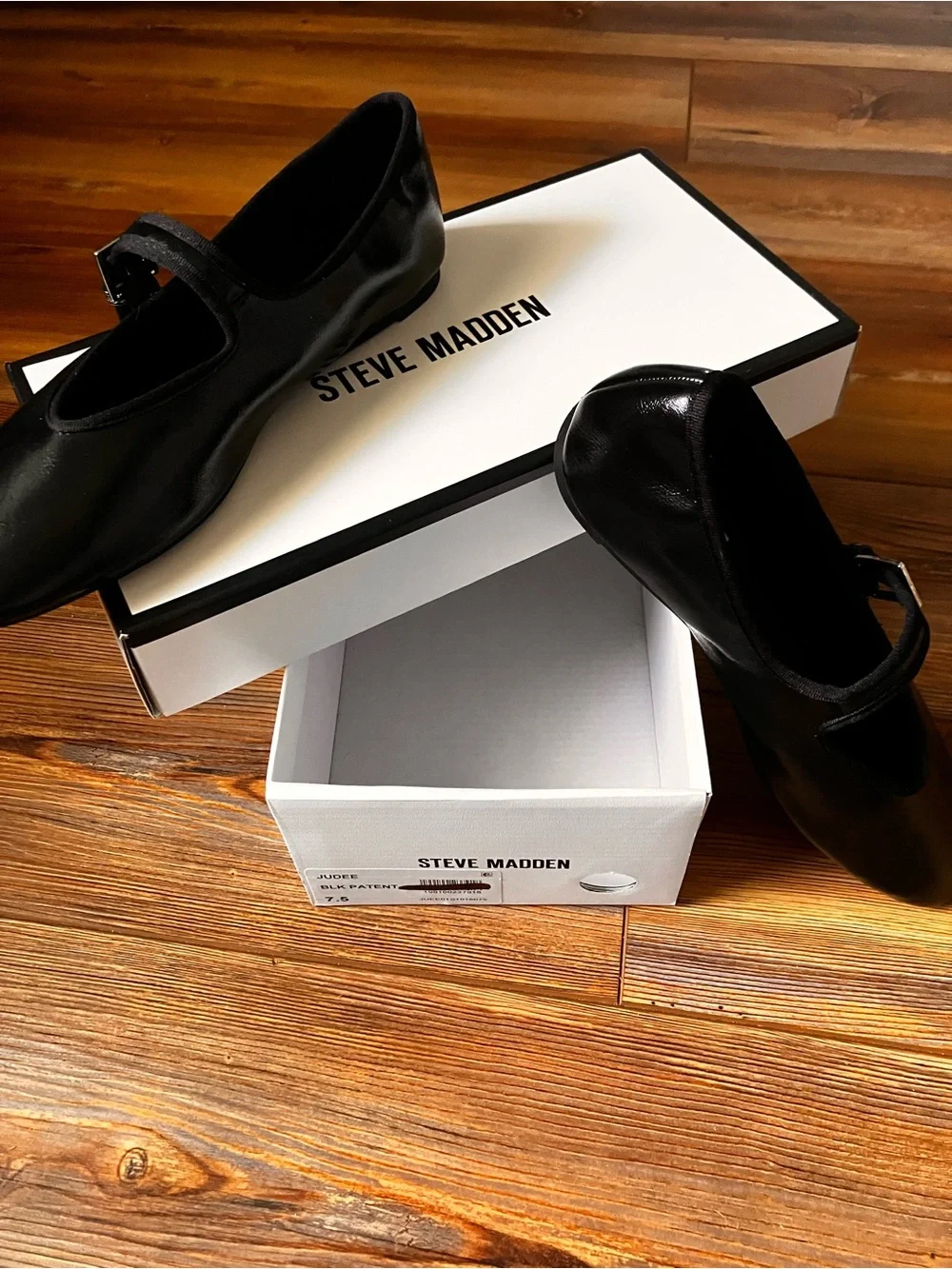 Steve Madden Black Patent Mary Jane Slip-On Loafers